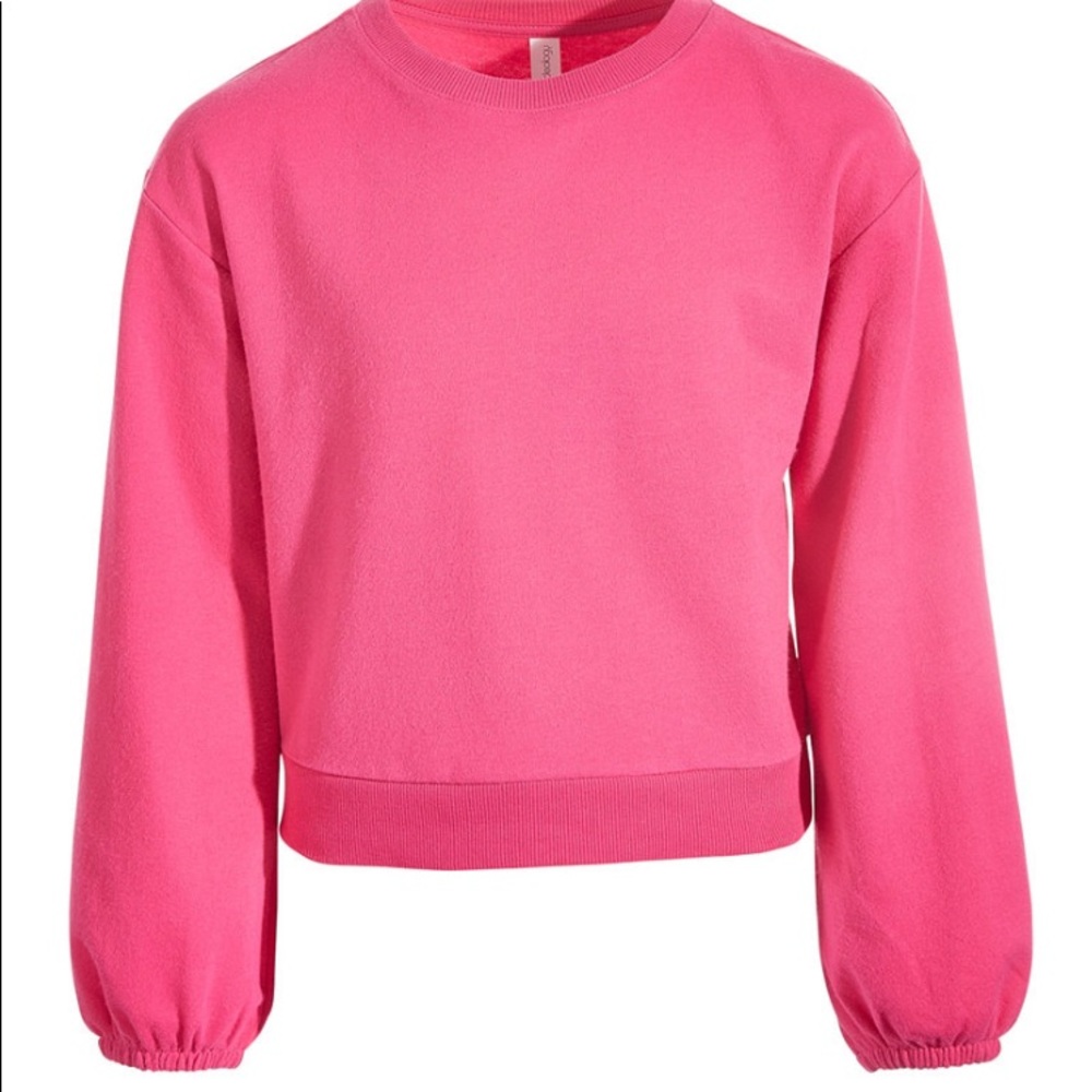 Girls Pink Fleece Sweatshirt